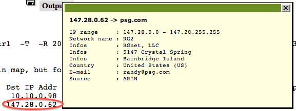 Whois information