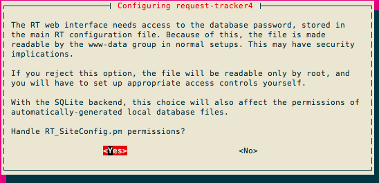 DB configuration
