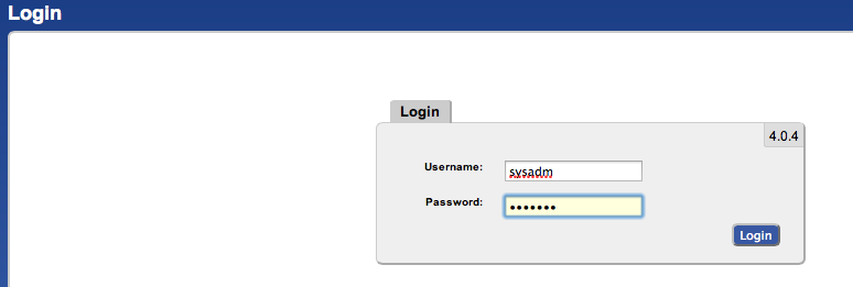Logging in as sysadm