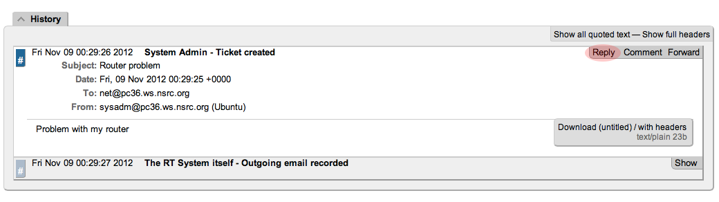 Display ticket