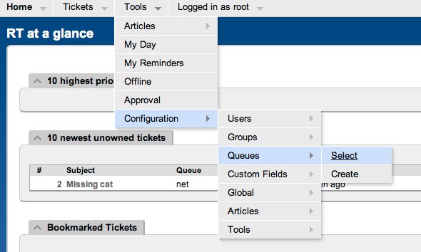 Select queue