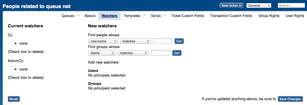Modify queue watchers