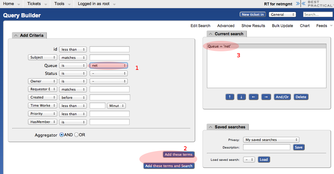 Adding search terms