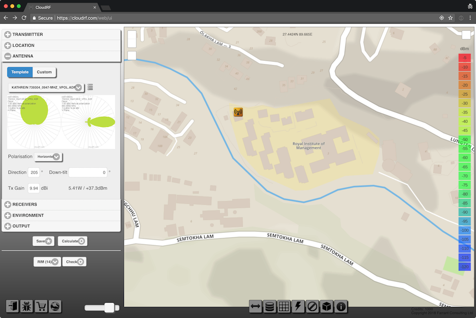 Configure the antenna as directed above