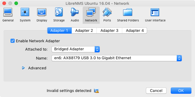 VirtualBox Networking Configuration