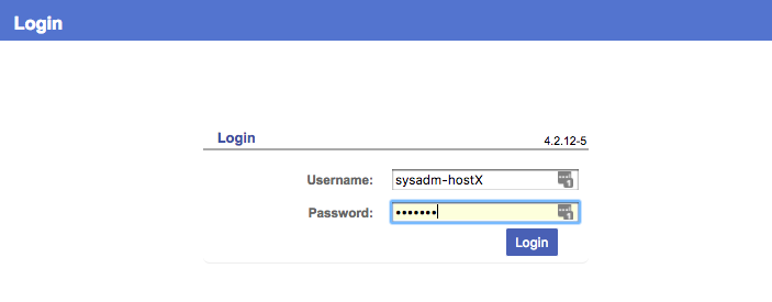 Logging in as sysadm