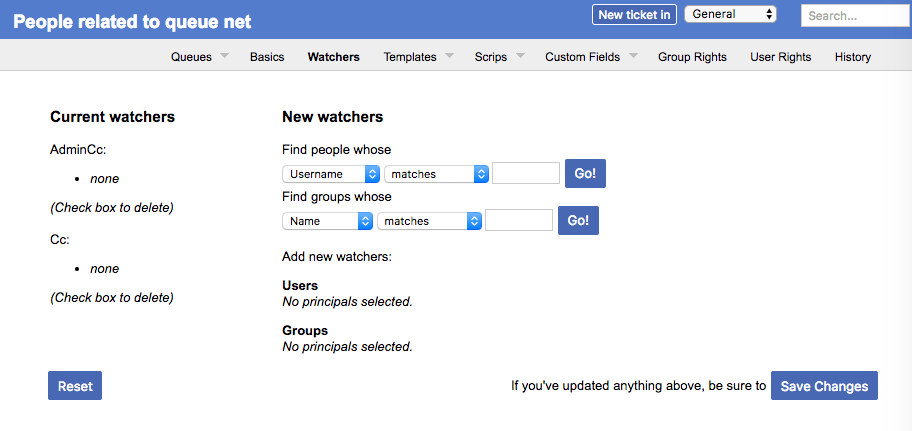 Modify queue watchers