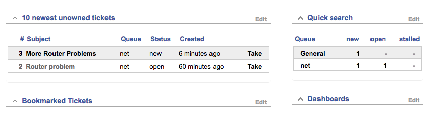 Current Open Tickets