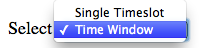 Selecting time window