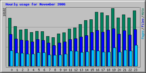 Hourly usage for November 2006