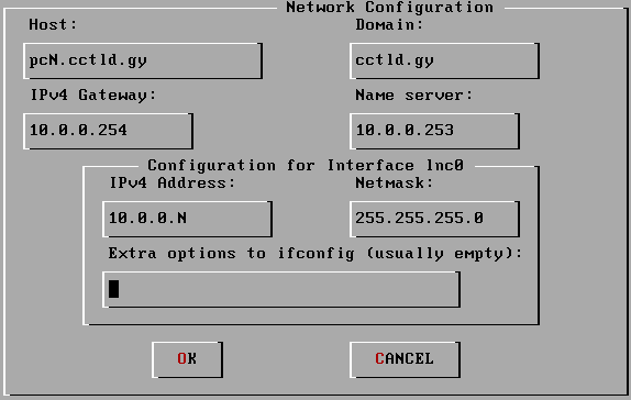 Set Network Configuration for nn0